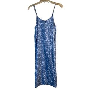 Thread & Supply Tencel Animal Print Midi Dress – NWT, Sleeveless, XS Blue